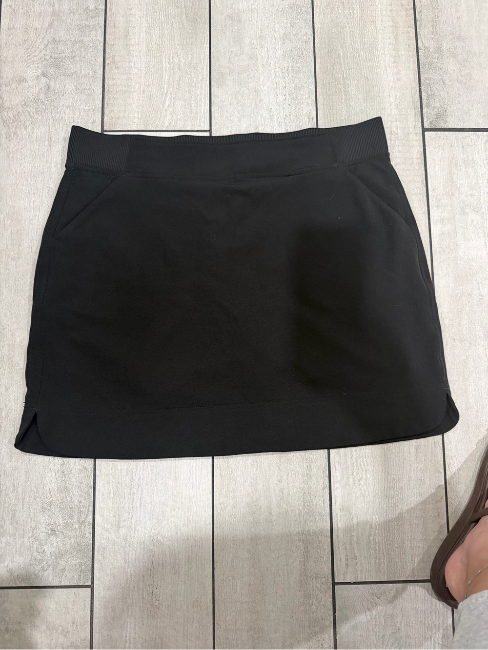 Black Knit Mini Skirt with Pockets - Comfortable Everyday Wear